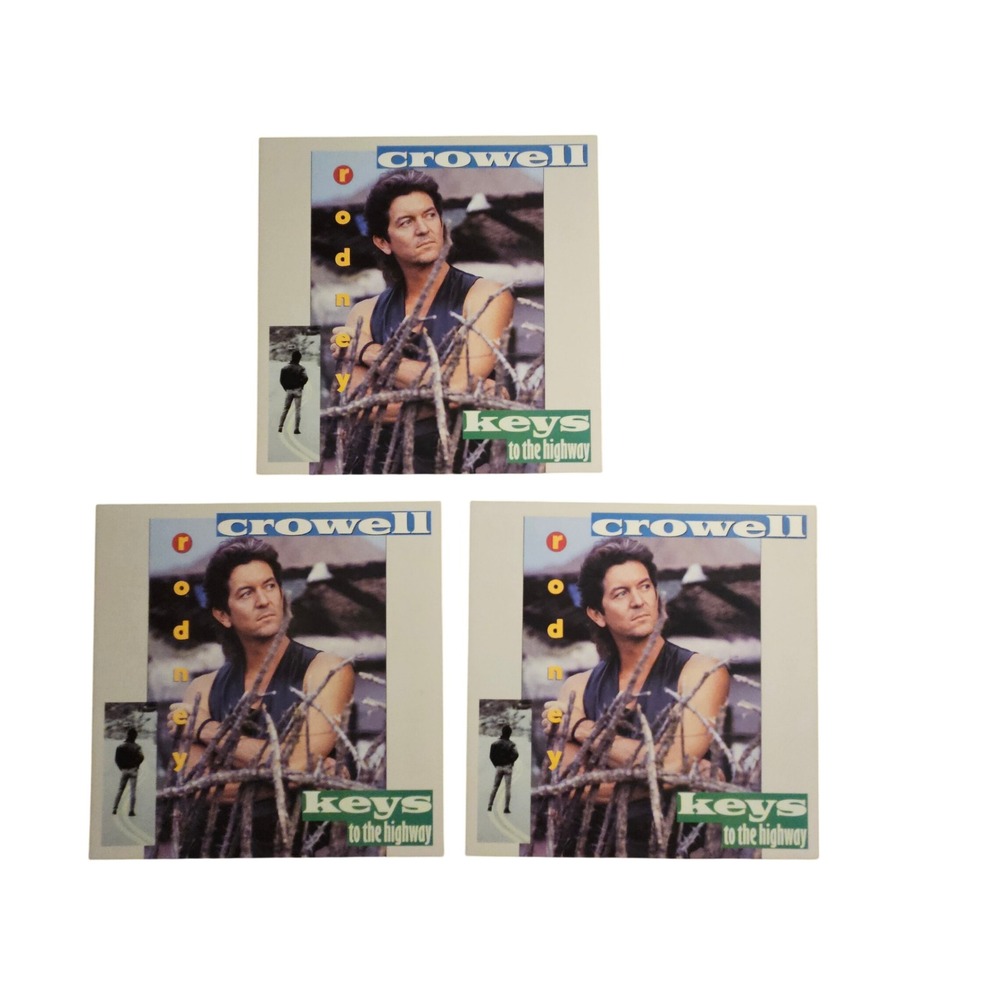 Rodney Crowell Keys To The Highway VTG 1989 Promo Flat Album Posters 12x12 CBS